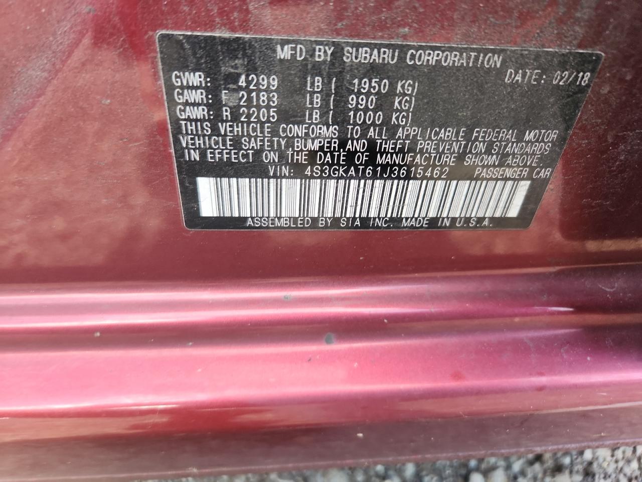 SUBARU IMPREZA LIMITED