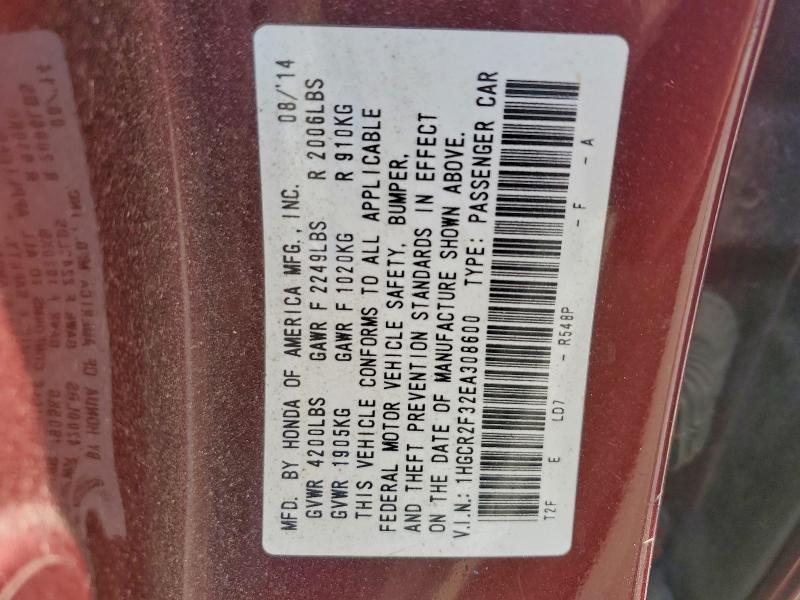 2014 HONDA ACCORD LX #3303069830