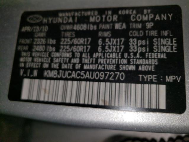 2010 HYUNDAI TUCSON GLS - KM8JUCAC5AU097270