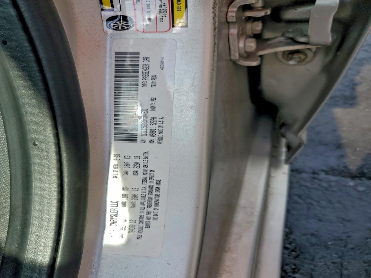 Lot #3315978101 2009 CHRYSLER SEBRING TO