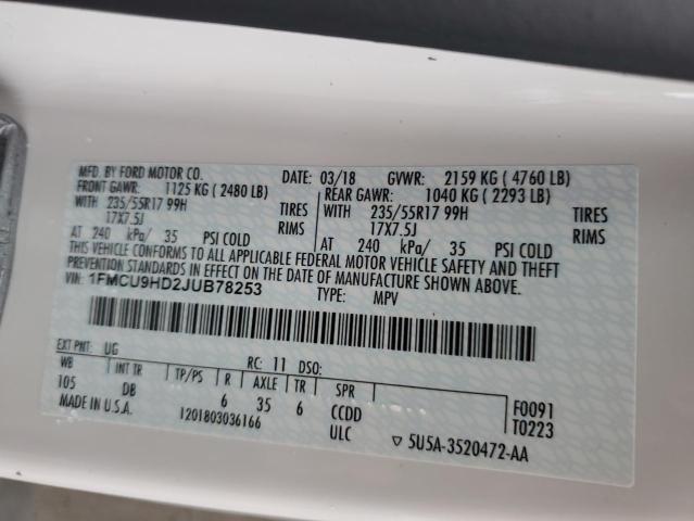 2018 FORD ESCAPE SEL #3291177962