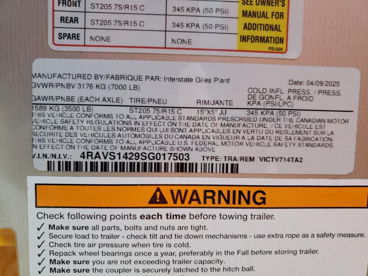 Lot #3291438135 2025 INTERSTATE UNKNOWN