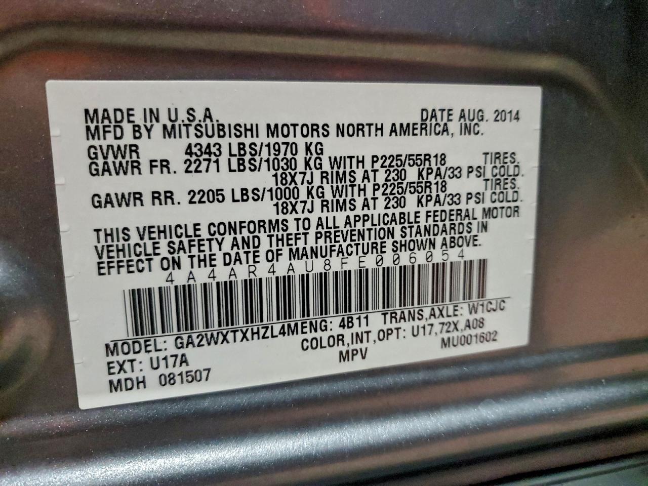 MITSUBISHI OUTLANDER SE