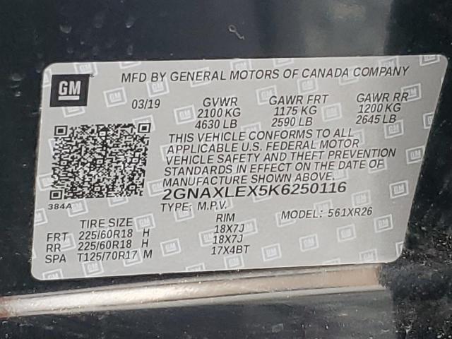 2019 CHEVROLET EQUINOX LT #3304170452