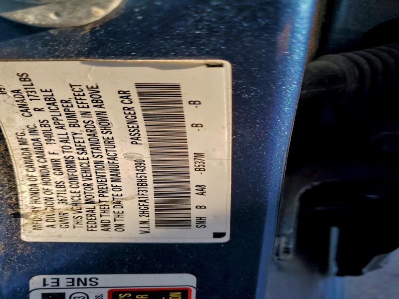 2011 HONDA CIVIC VP #3296332444