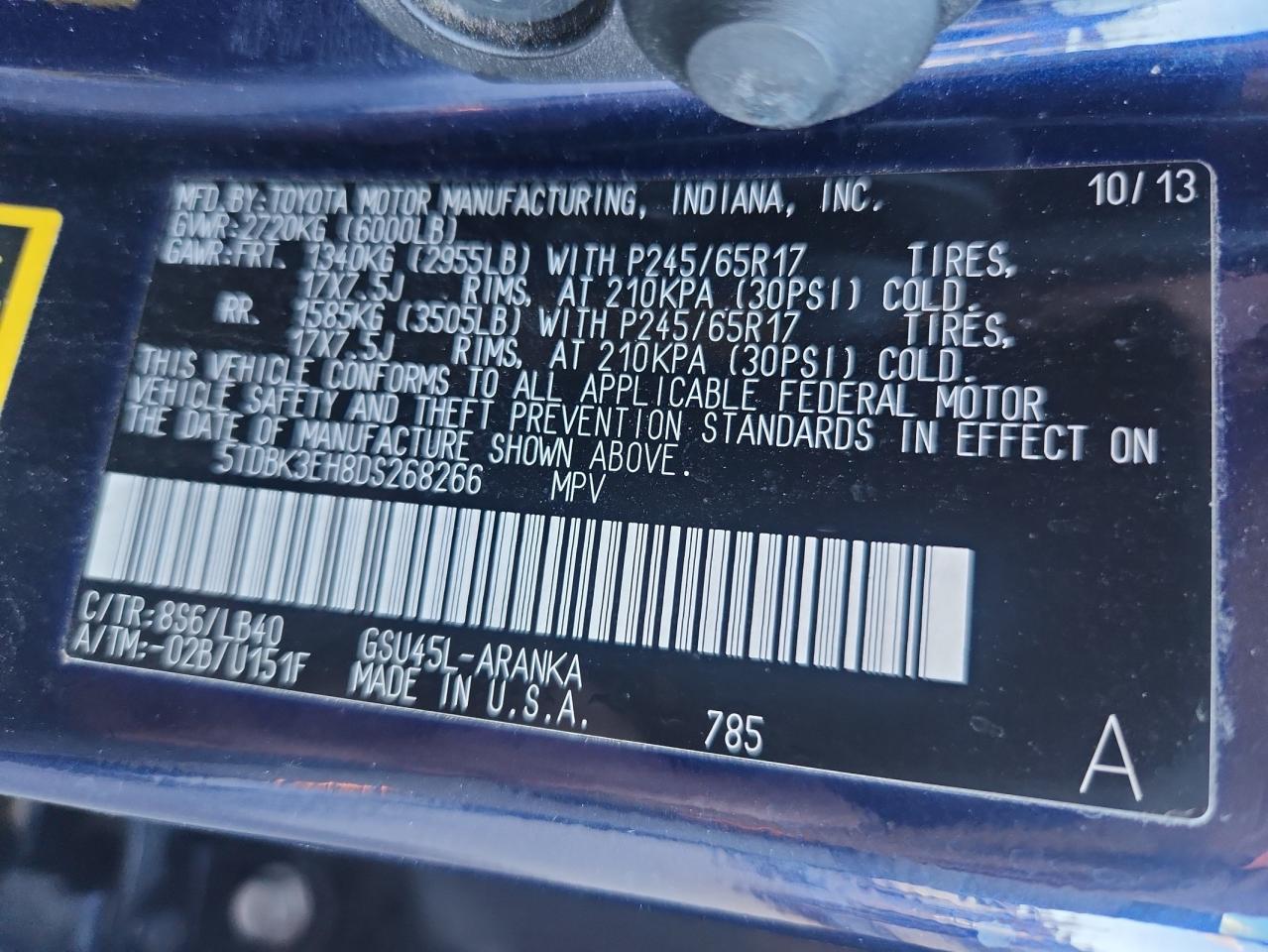 TOYOTA HIGHLANDER BASE