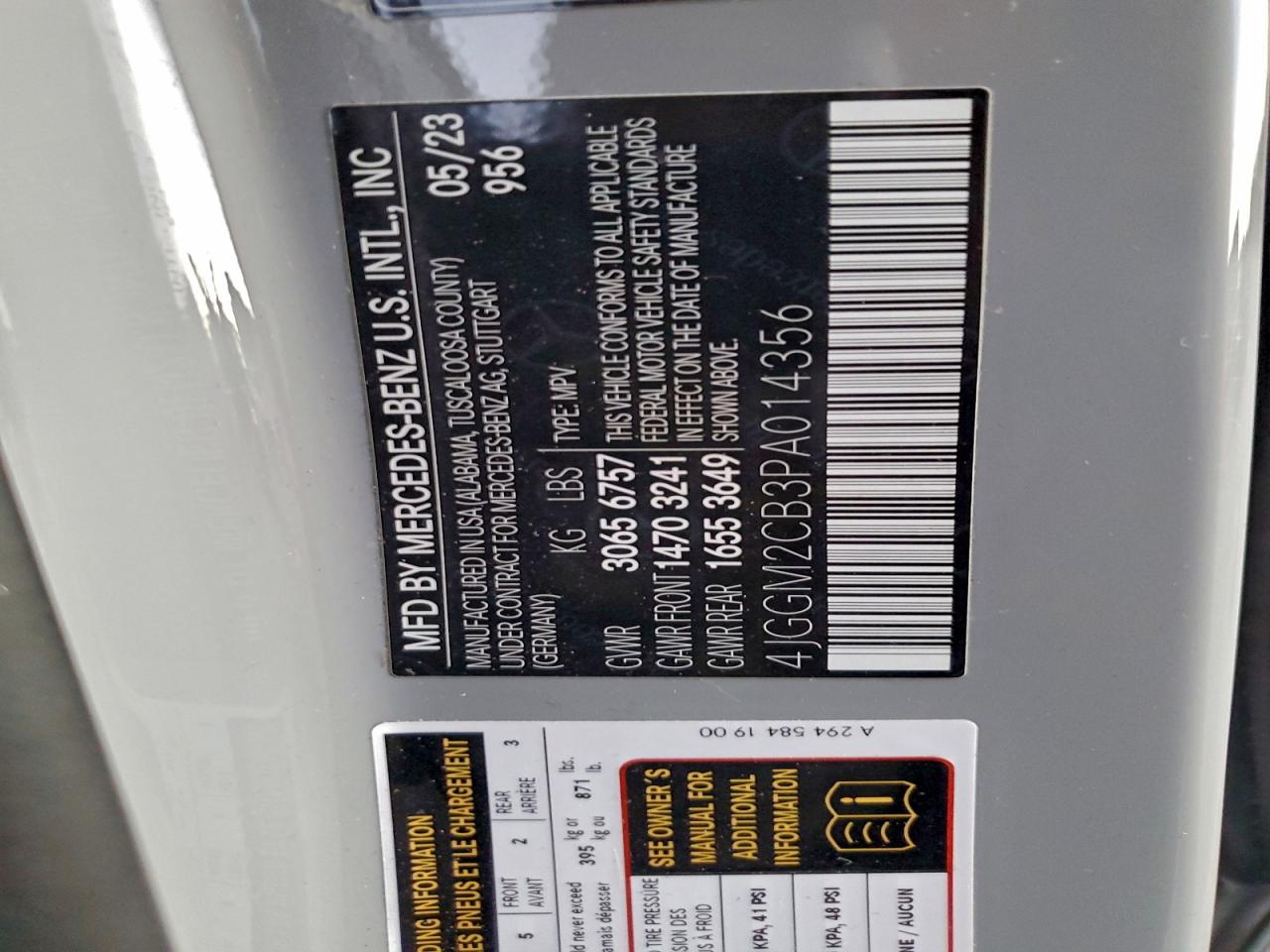 MERCEDES-BENZ EQE SUV 500 4MATIC