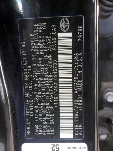 2020 TOYOTA CAMRY SE #3286745304