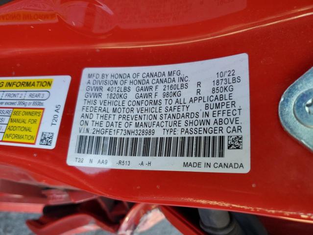 2022 HONDA CIVIC EX #3311839196