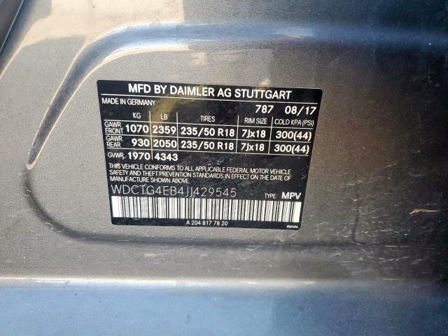 2018 MERCEDES-BENZ GLA 250 - WDCTG4EB4JJ429545