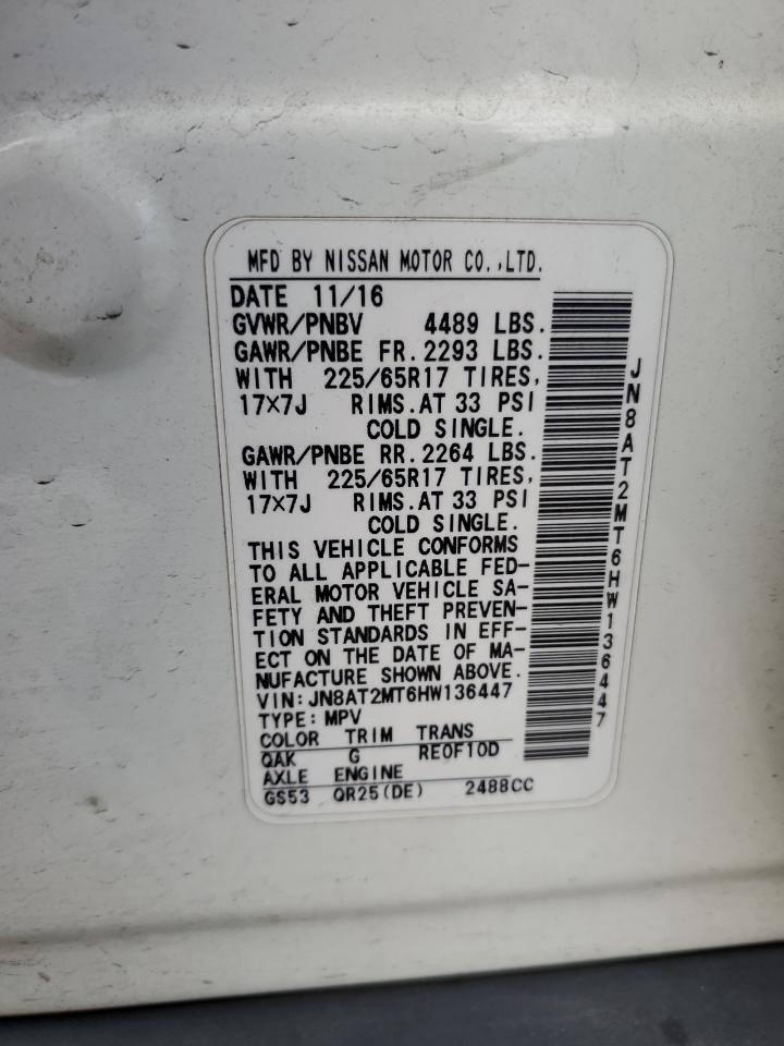 Lot #3302849890 2017 NISSAN ROGUE S