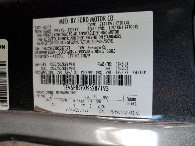 2017 FORD MUSTANG GT #3293626425