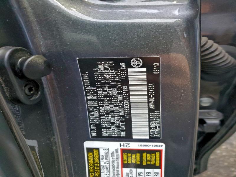 2011 TOYOTA CAMRY HYBR #3297454225