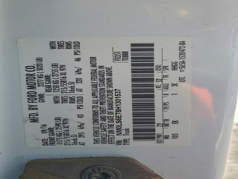 2017 FORD TRANSIT CO #3291595986