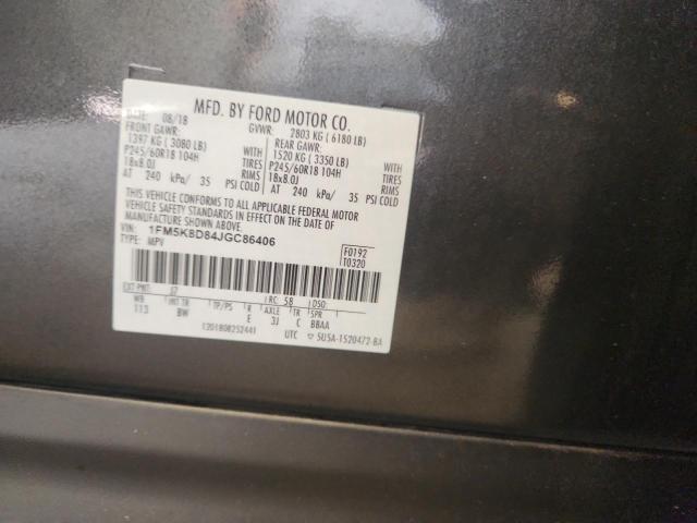 2018 FORD EXPLORER X #3296364189