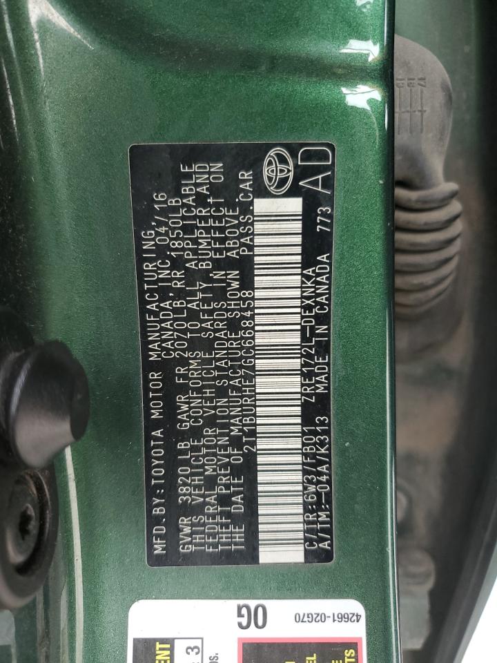 Lot #3309611574 2016 TOYOTA COROLLA L