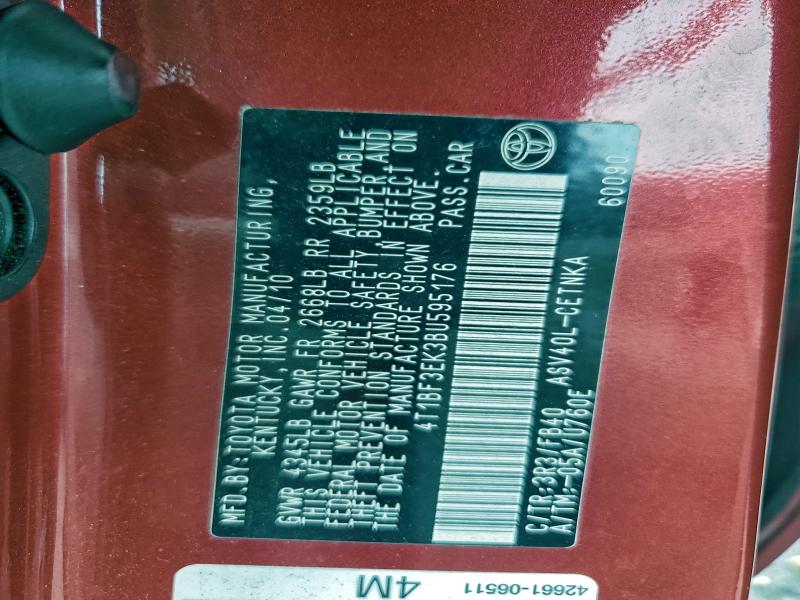 2011 TOYOTA CAMRY BASE #3297975832