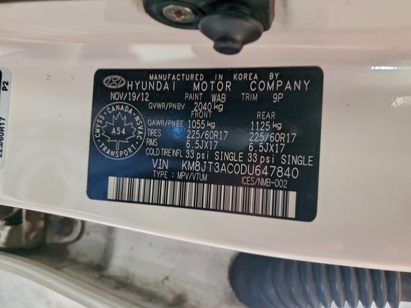 2013 HYUNDAI TUCSON GL #3296311496