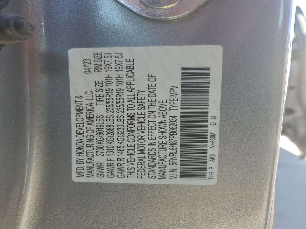 HONDA ODYSSEY TOURING