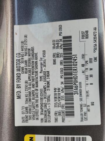 2014 FORD FUSION SE - 3FA6P0HD1ER102451