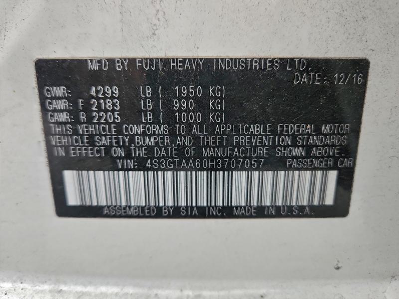 2017 SUBARU IMPREZA #3308486273