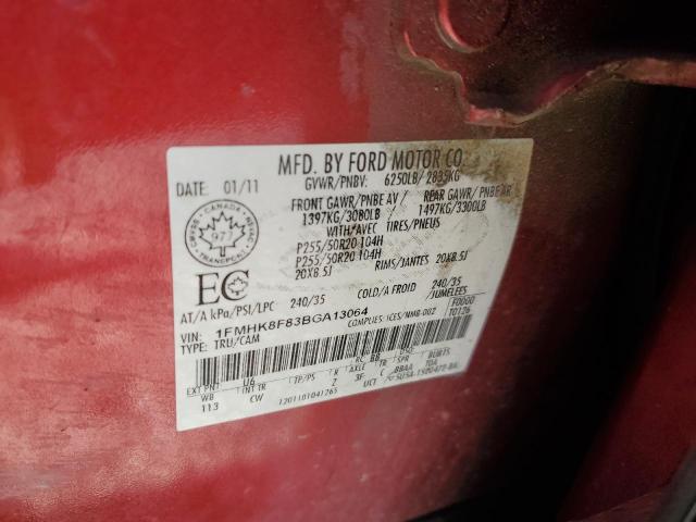 2011 FORD EXPLORER L - 1FMHK8F83BGA13064