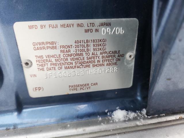 2007 SUBARU IMPREZA OU #3308349037