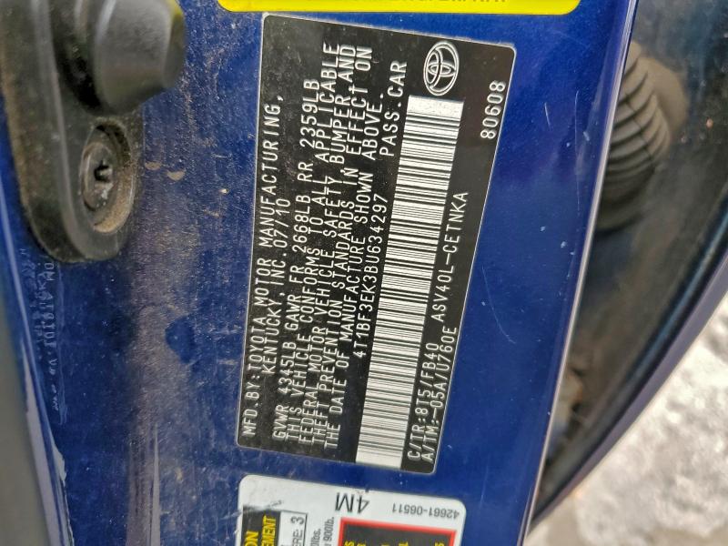 2011 TOYOTA CAMRY BASE #3296890825