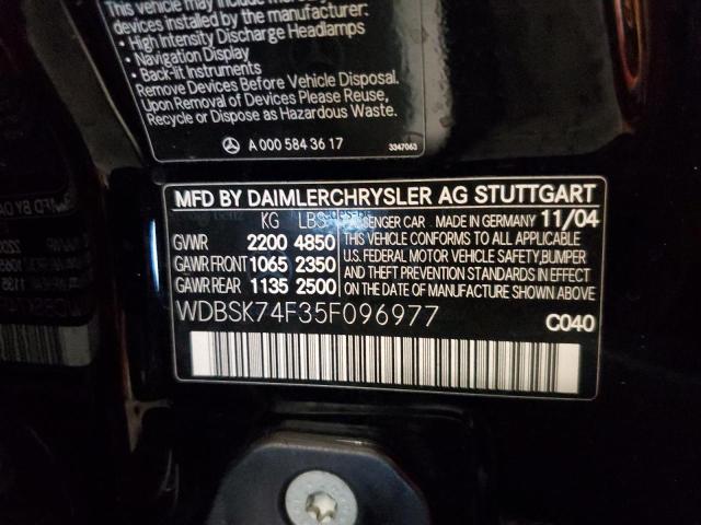 2005 MERCEDES-BENZ SL 55 AMG #3292400278