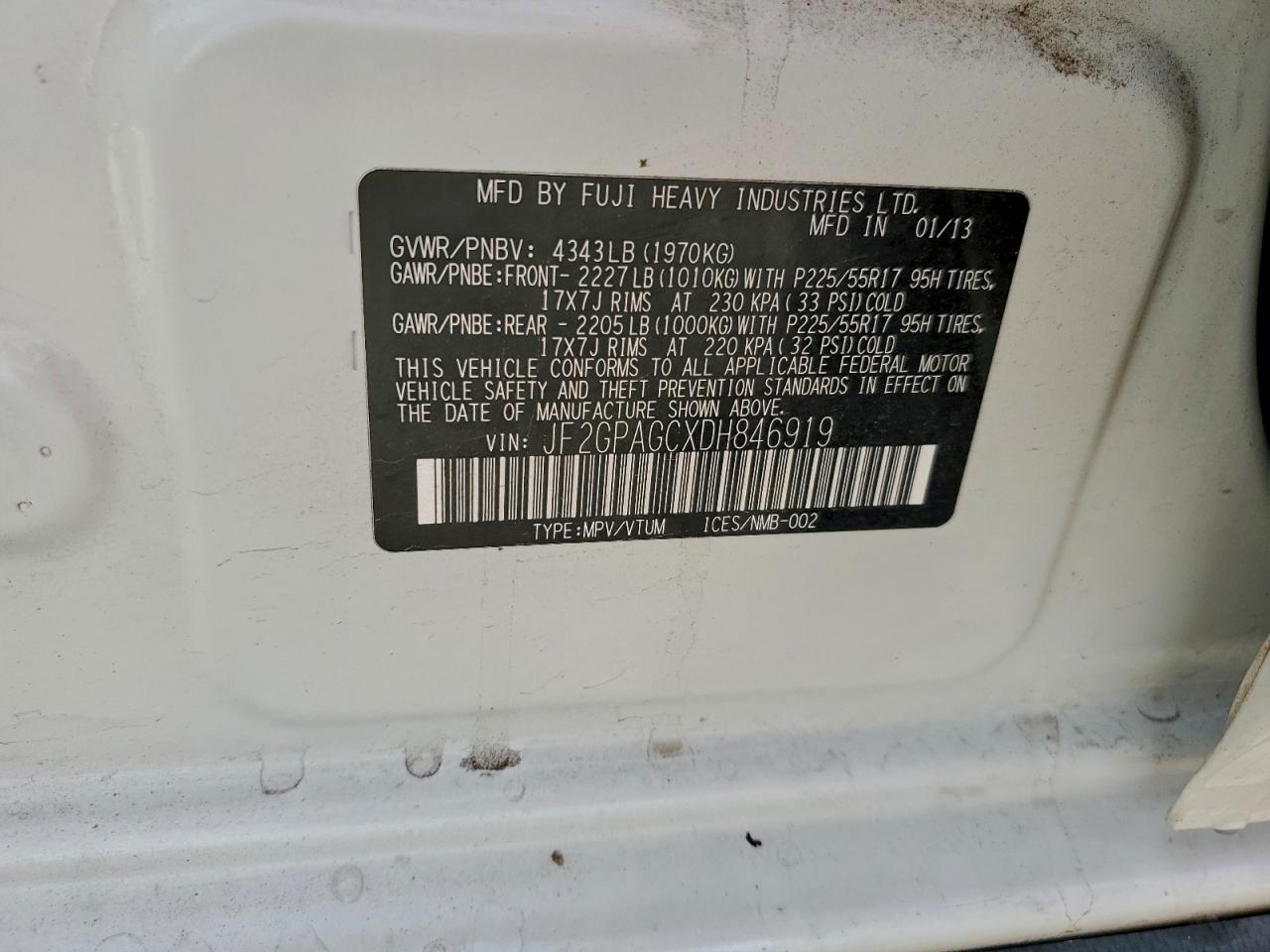 SUBARU XV 2.0 LIMITED