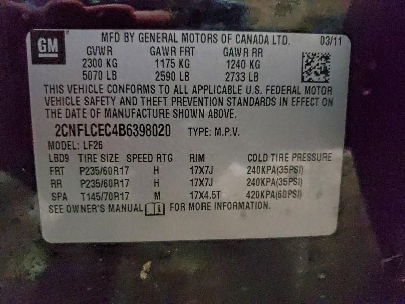 2011 CHEVROLET EQUINOX LS #3297147486