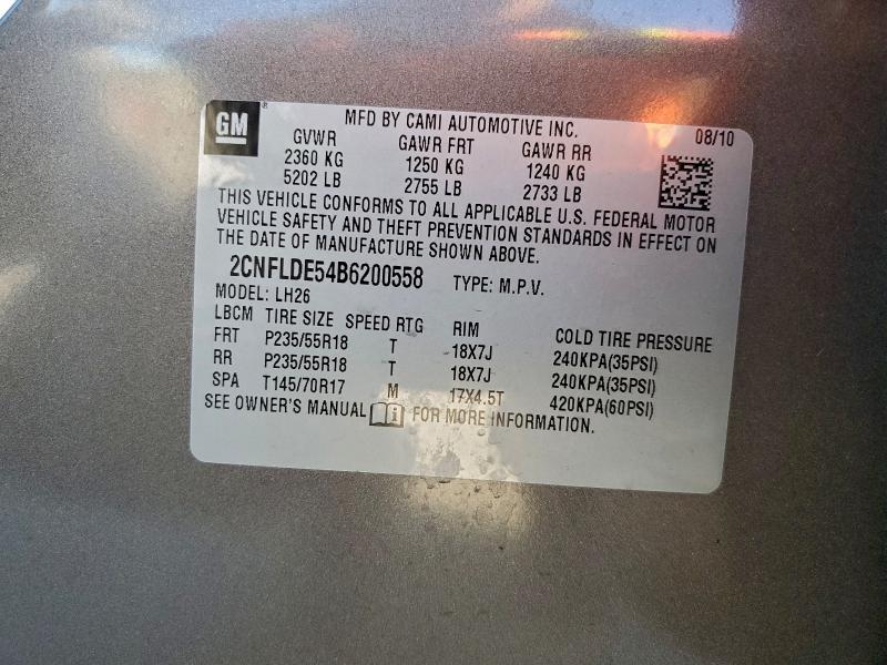 2011 CHEVROLET EQUINOX LT #3312688166