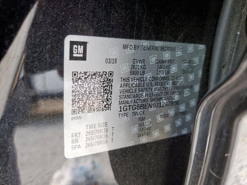 2018 GMC CANYON 1GTG5BEN0J1247806