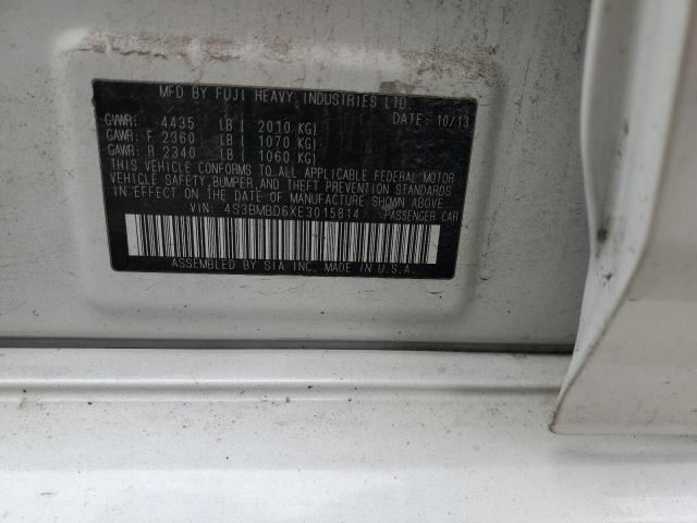 2014 SUBARU LEGACY 2.5 - 4S3BMBD6XE3015814