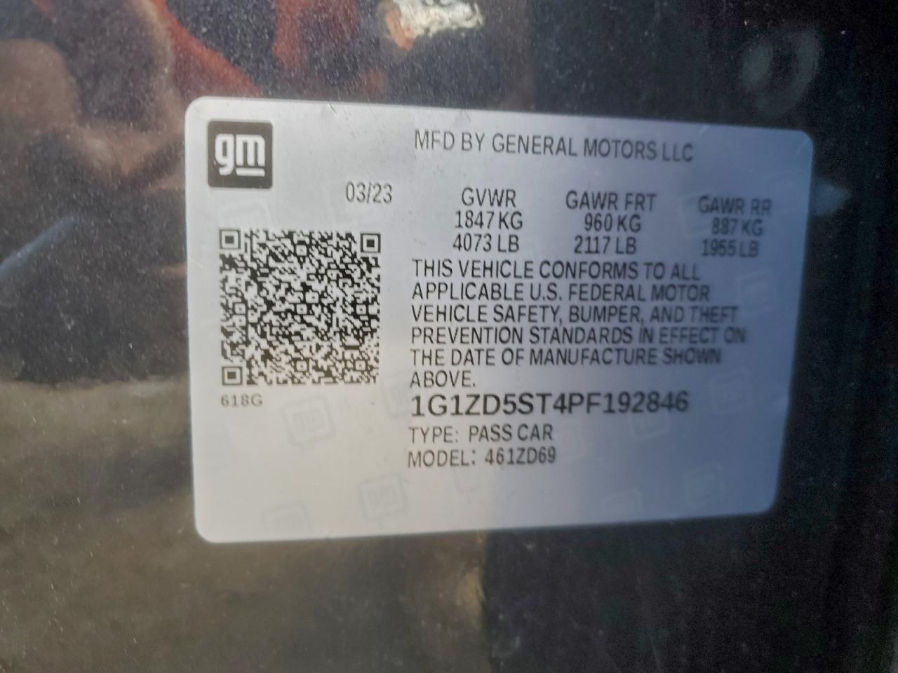 Lot #3296341442 2023 CHEVROLET MALIBU LT