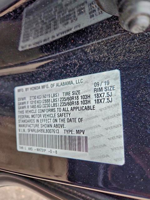 2020 HONDA ODYSSEY TO #3296351186