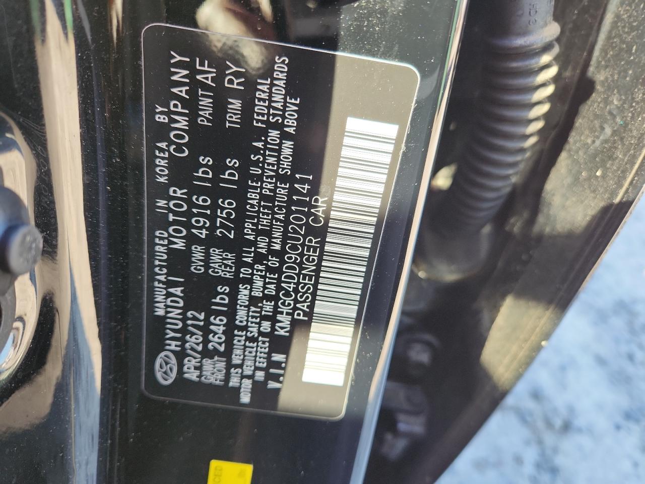 HYUNDAI GENESIS 3.8L