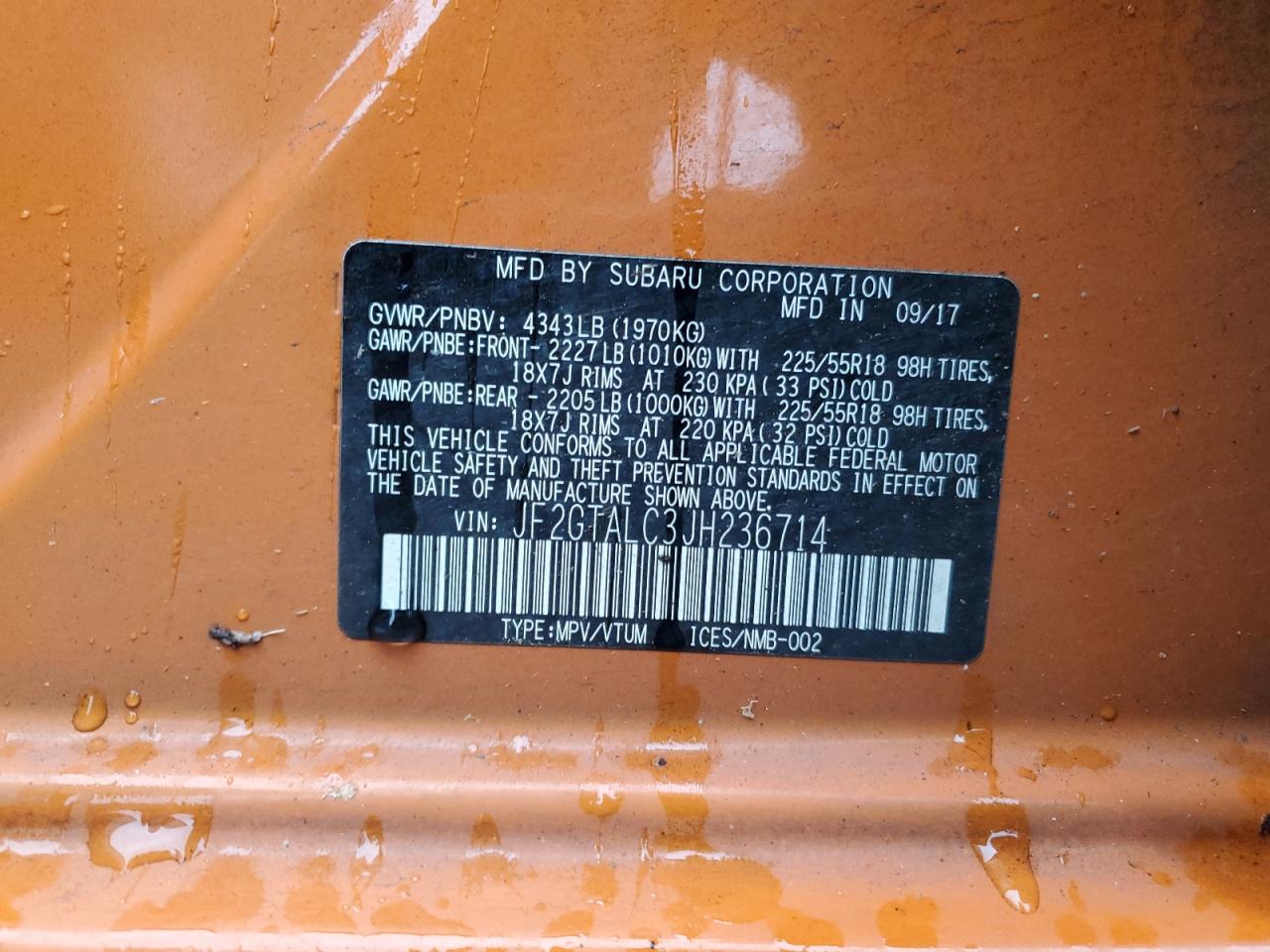 SUBARU CROSSTREK LIMITED