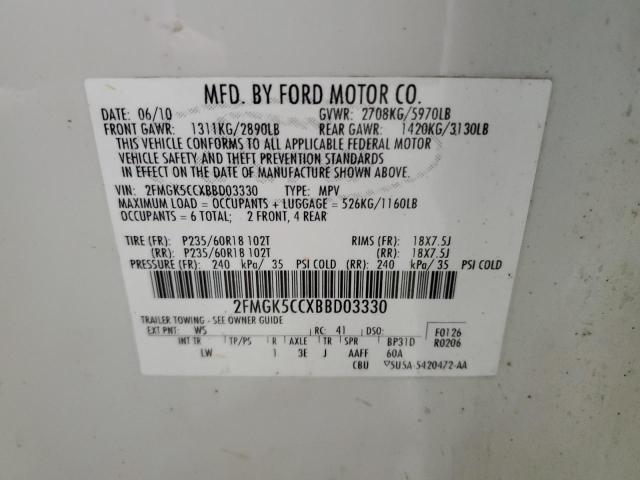 2011 FORD FLEX SEL #3283796452