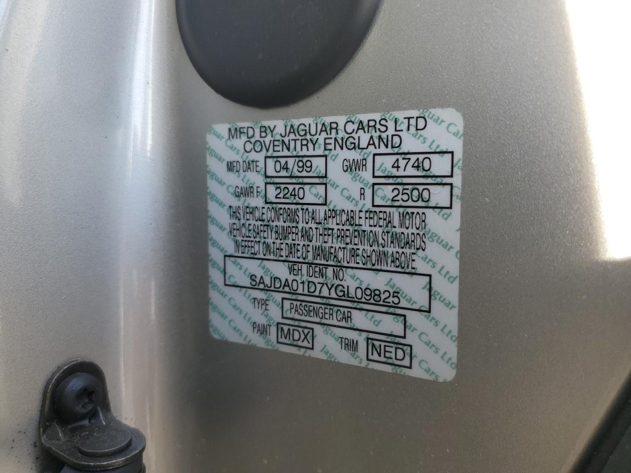 Lot #3293360429 2000 JAGUAR S-TYPE