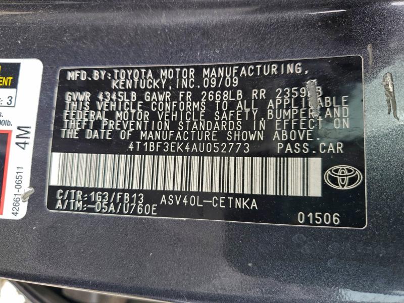 2010 TOYOTA CAMRY BASE #3297033526