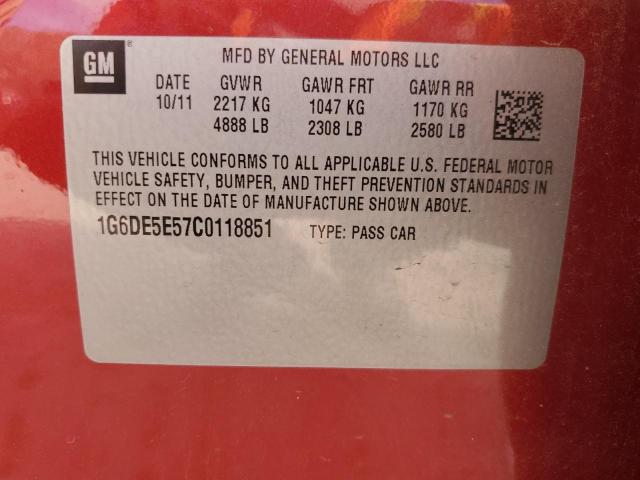 2012 CADILLAC CTS #3296219452