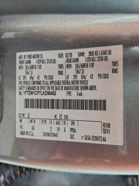 2020 FORD F150 SUPER #3303869706