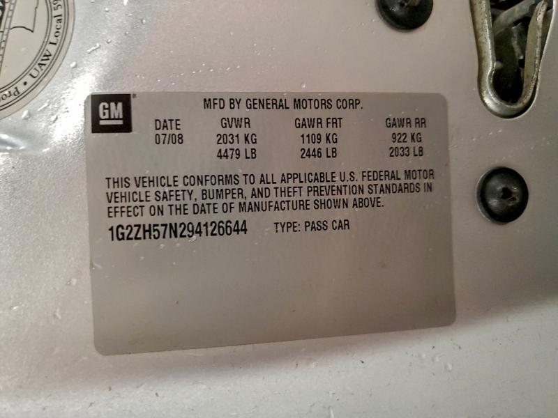 2009 PONTIAC G6 GT #3297070548