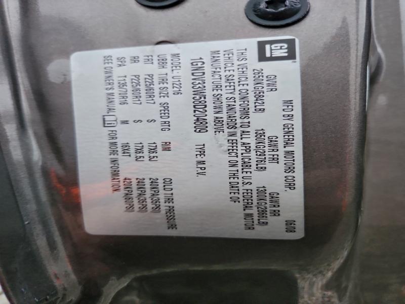 2008 CHEVROLET UPLANDER L #3302772373