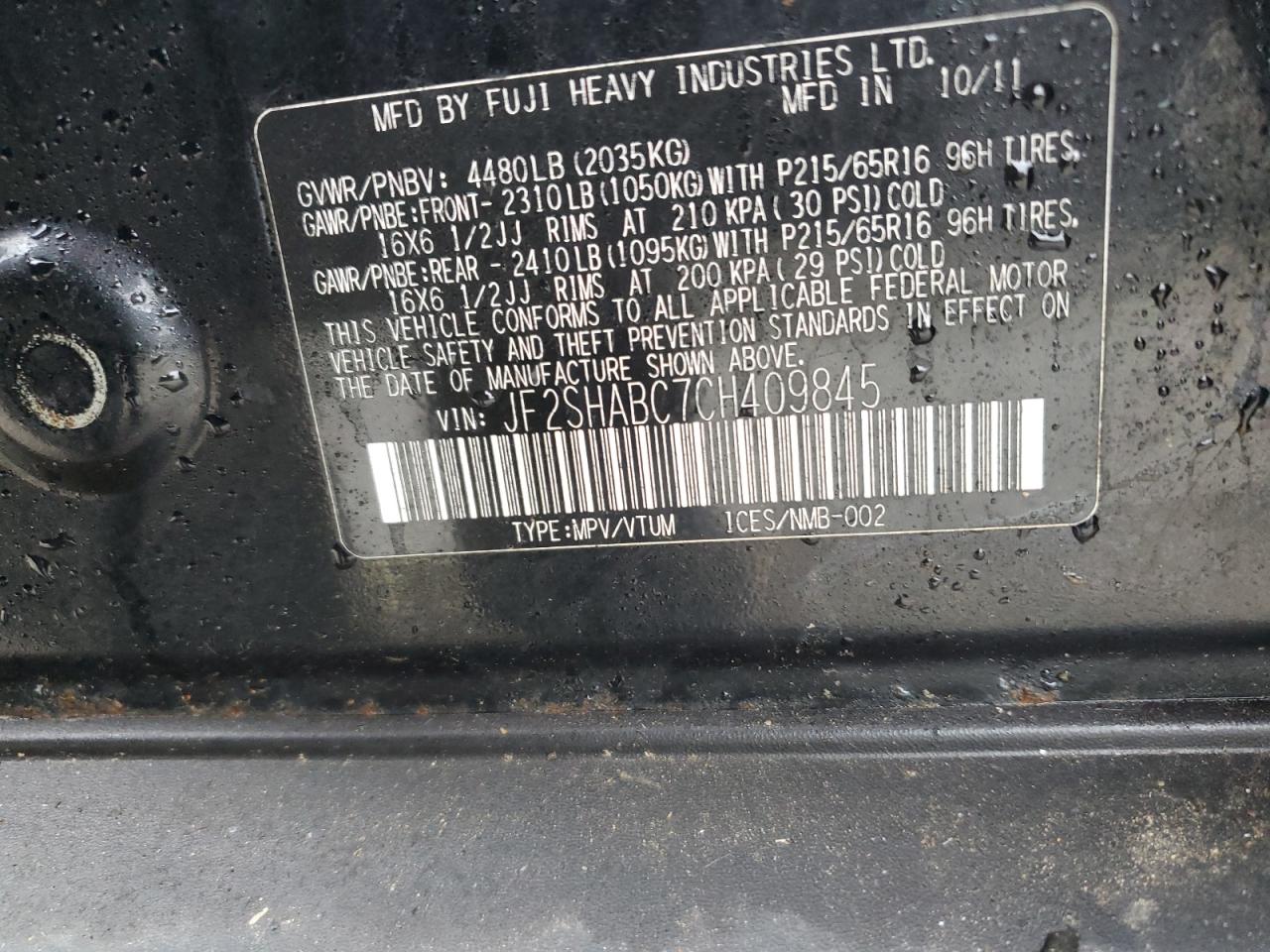 SUBARU FORESTER 2.5X