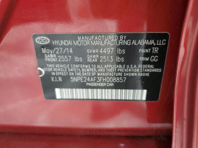 2015 HYUNDAI SONATA SE #3304523507