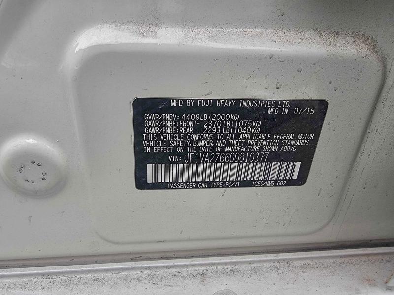 2016 SUBARU WRX STI LI #3294423535