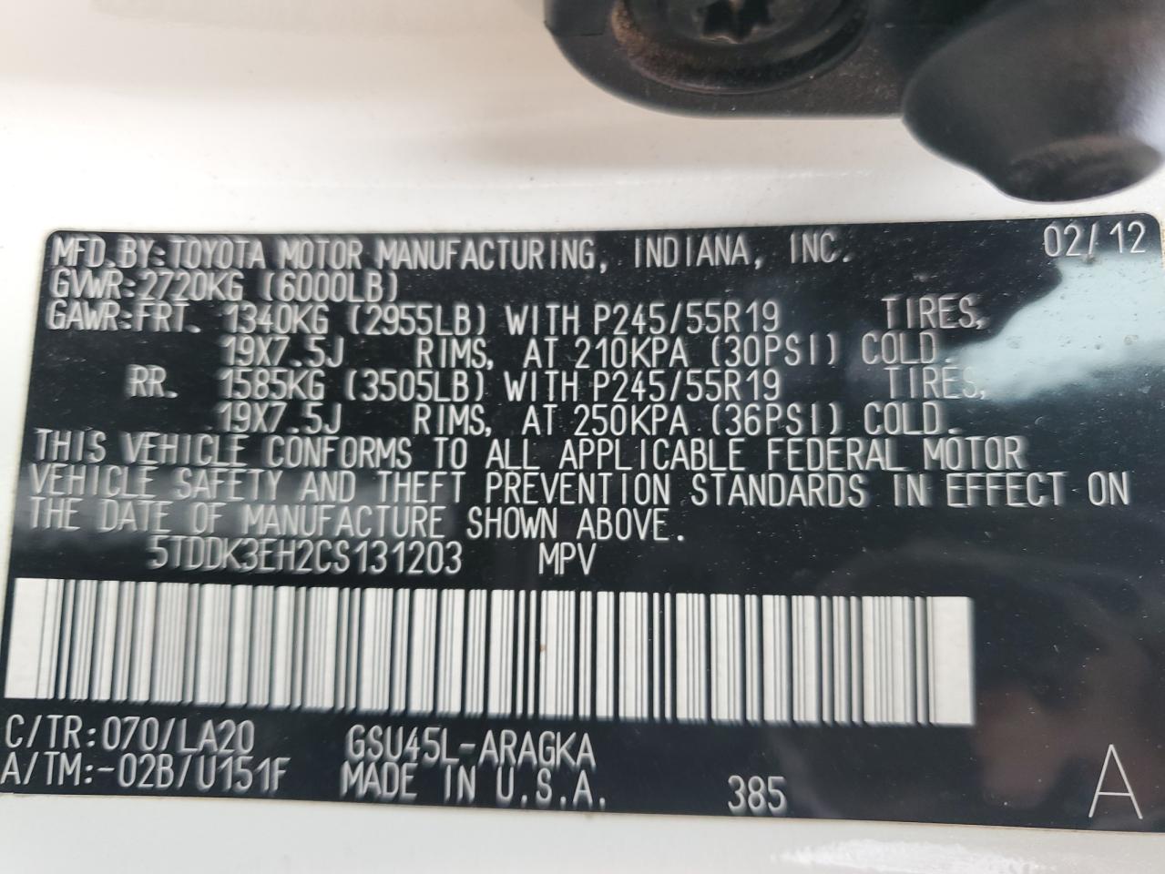 TOYOTA HIGHLANDER LIMITED