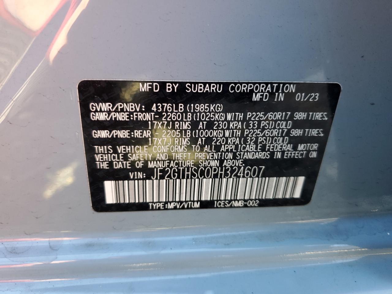 SUBARU CROSSTREK SPORT